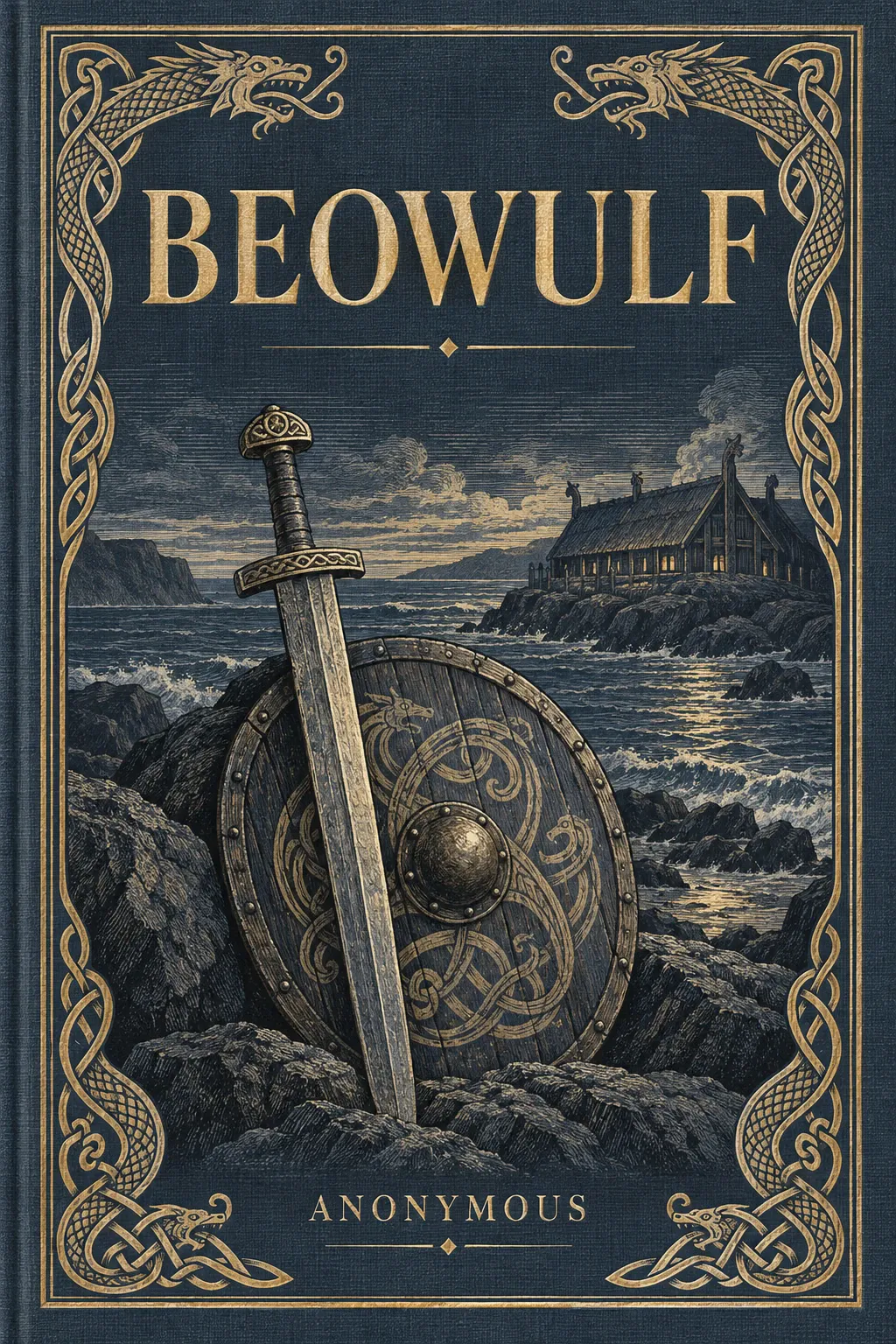 Cover of Beowulf: An Anglo-Saxon Epic Poem
